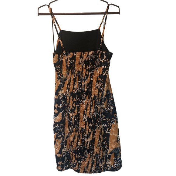 Papaya Black and Gold Floral Summer Dress Size Small - Picture 3 of 9